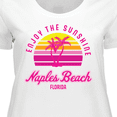 thumbnail image 4 of Inktastic Summer Enjoy the Sunshine Naples Beach Florida in Pink Women's Plus Size T-Shirt, 4 of 5
