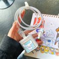 thumbnail image 1 of Funda protectora con Cable de datos para Iphone, carcasa con dibujos animados, Kawaii, Cinnamoroll, Kuromi, Lotso, Stitch, cargador, Usb, 18/20W Fivean unisex, 1 of 2