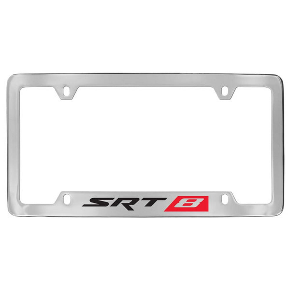 Chrysler SRT 8 Chrome Plated Metal Bottom Engraved License Plate Frame