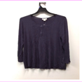 thumbnail image 2 of Style and Co Women's  Hits At Low Hip And Round Neck Top  1X/Dark Grape, 2 of 2