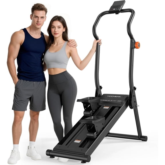 YCCHENG buaacod Stair Stepper with 8-Level Adjustable Resistance,Stair Vertical Climber with Led Screen for Home Gym, Foldable Stairmaster Machine with 350LBS Capacity