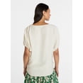 thumbnail image 4 of Time and Tru Women's Boatneck Top with Dolman Sleeves, Sizes XS-XXXL, 4 of 6