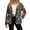 Cute Ghost Colorful Floral, variant on Women's Fleece Jacket Warm Outerwear Gothic Skeleton Pumpkin Rose Long Sleeve Halloween Shacket, Y2K Streetwear, Side Pockets, Snap Closure, Lapel Collar, for Daliy Going Out, Medium