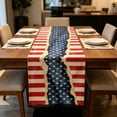 thumbnail image 6 of 4th of July Linen Star Flag Dining Table Runner - 250th Anniversary Patriotic Decor Dresser Scarf Table Runner for Independence Day Farm Kitchen Coffee Table Decor, 6 of 6