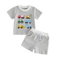 thumbnail image 3 of WhouRiu Boys Graphic Embroidery Outfits Baby Short Sleeve Tees And Shorts Sets Summer Casual Clothes, 3 of 3