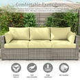 thumbnail image 5 of Snubbull 8-Piece Patio Furniture Cushions, Replacement Outdoor Cushions for 3-Seat Sectional Sofa, Waterproof & Zipped, 25.6"*23.6"*11", Light Yellow​, 5 of 8
