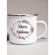 thumbnail image 4 of Tazas de esmalte con estampado de flores francesas, creativas, para café, leche, vino, cerveza, zumo, escuela, hogar, con asa, regalo para profesores, 4 of 5