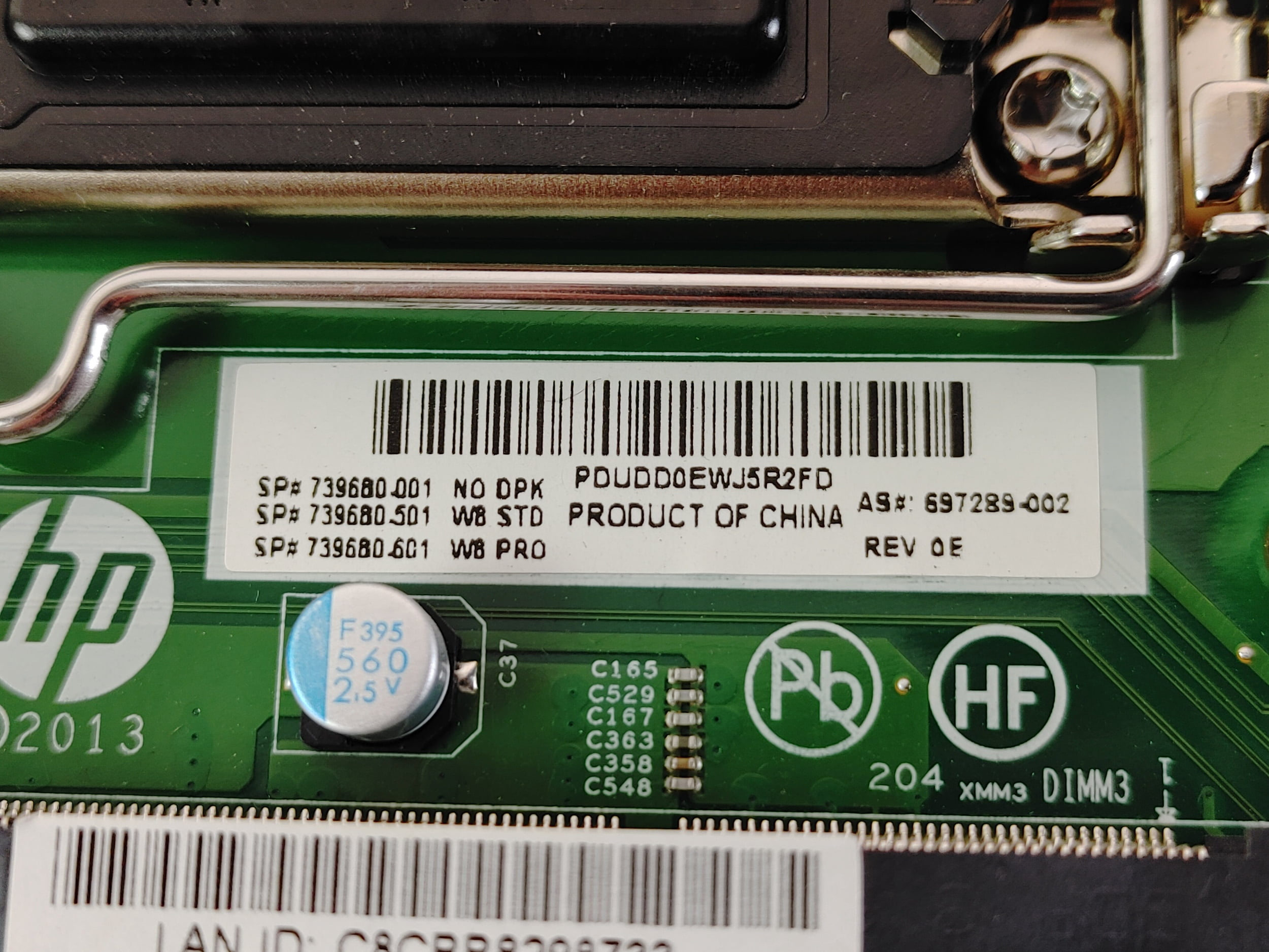 Pre-Owned HP EliteOne 800 G1 AIO LGA 1150 DDR3 Desktop Motherboard 697289-002 (Good)