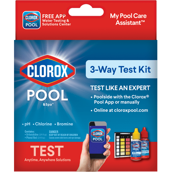 Clorox Pool&Spa 3-Way Pool Test Kit pH, 1ct