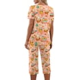 thumbnail image 5 of Easter Womens Pajama Set 2026 Lounge Rabbit Printed Plus Size Short Sleeve and Capri Pants Women 2 Piece Sleepwears, 5 of 7
