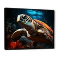 thumbnail image 2 of Designart "Turtle Harmony in Geometric Art I" Animals Turtle Floater Framed Canvas Art Print, 2 of 5