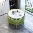 thumbnail image 4 of Marble Round Dining Tables Mobile Set 4 Chairs Modern Center Table Luxury White Desk Mesas De Jantar Home Furniture GPF11XP My Lux Decor Round, 4 of 25