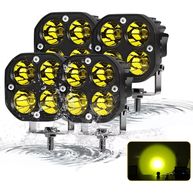4pcs Faros Auxiliares Led De Luz Spot 4x4 40w Para Moto Jeep