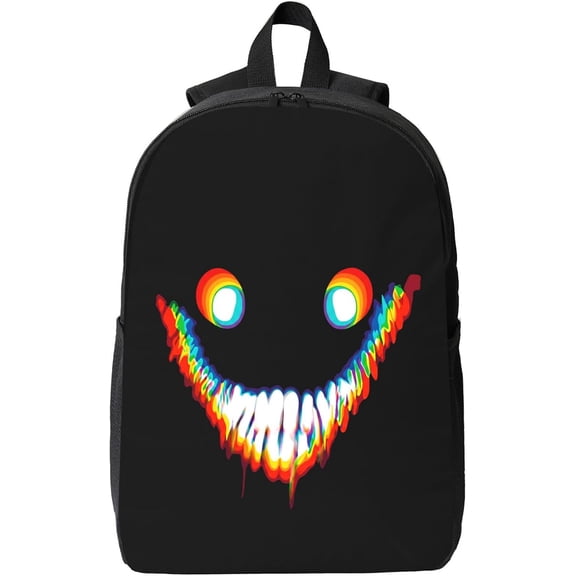 Backrooms 17 Inch Backpack Large Capacity Travel Laptop Bag Casual Daypack | Oxford Fabric Laptop Compartment Breathable Back Panel Adjustable Strap Lightweight Travel Hiking Commuting Bag