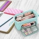 thumbnail image 4 of Estuche Escolar Estuche para Lápices de Gran Capacidad con Asa Estuche Escolar para Niñas Papelería Escolar Bolsa de Maquillaje Organizador de Oficina para Niños Estudiantes Azul Claro, 4 of 5