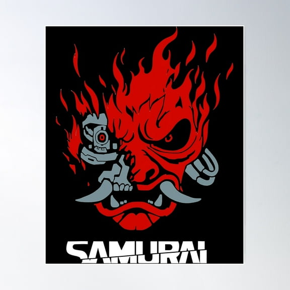 Vintage Samurai Retro Japanese Gaming 2077 Art Game Style Poster Wall Art, Modern Wall Decor For Living Room Bedroom, 8x12 UNFRAMED