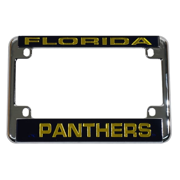 Florida-Hockey-Panther's Chrome Motorcycle, RV or Trailer License Plate Frame