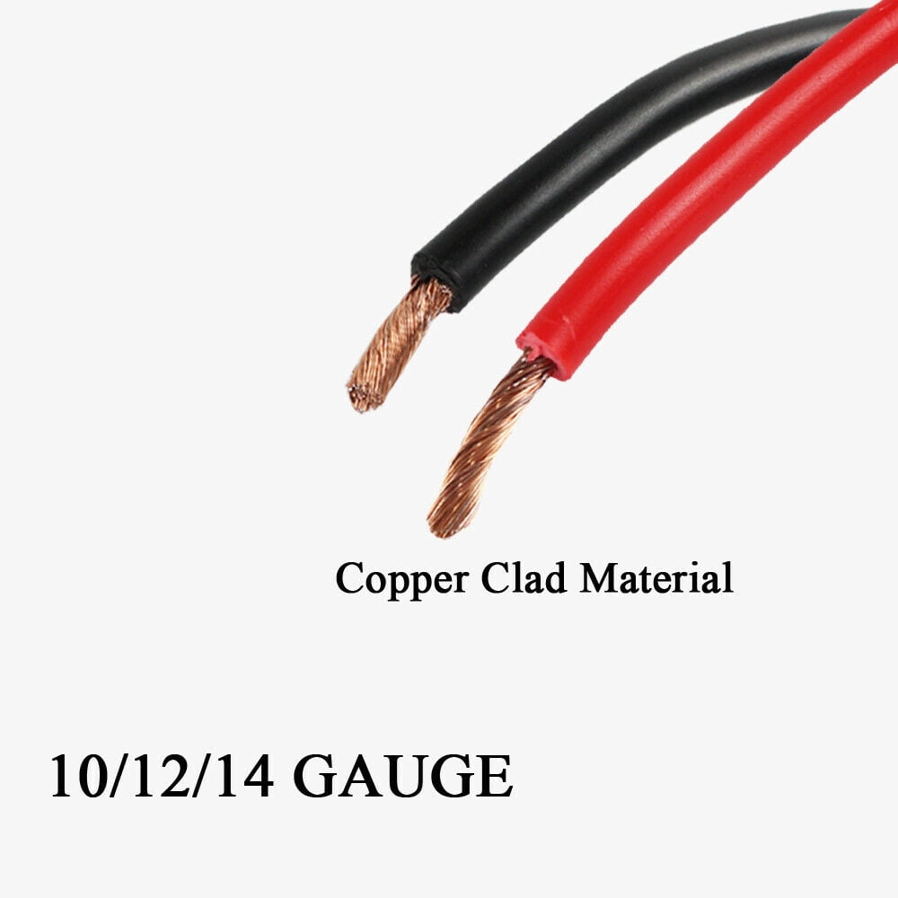 50 ft 14 Gauge AWG Primary 25' EACH RED & BLACK Remote Wire Lead Sky High 