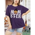thumbnail image 2 of XCHQRTI Women Plus Size Hocus Pocus Shirt Graphic Halloween Casual Letter T-Shirt Short Sleeve Quote Funny Saying Top Tees, 2 of 7