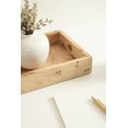 thumbnail image 4 of Kate and Laurel Burlock Modern Decorative Burlwood Rectangle Tray with Handles, 8 x 19, Natural Wood and Gold, Transitional Rectangular Tray for Use as Entryway Tray Decor or Ottoman Serving Tray, 4 of 11