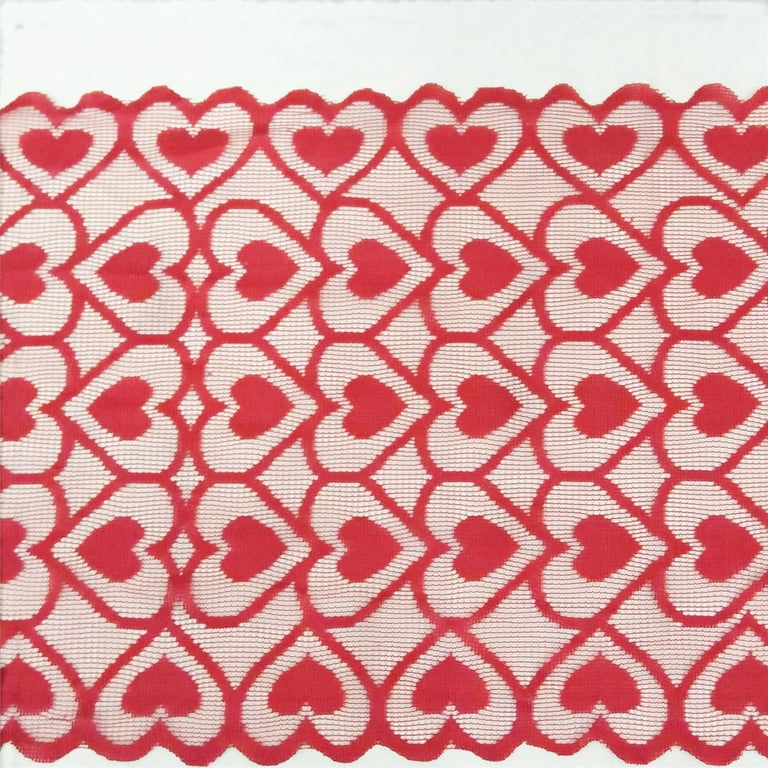 Valentines Table Runner Red Heart Print Valentines Day Decorations