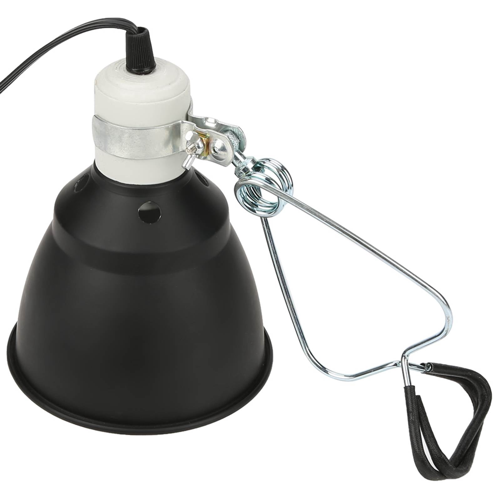 Suodoka Reptile Heat Lamp Holder 220V 300W Ceramic UV UVA UVB Basking Light Fixture for Turtles Tortoises Lizards Snakes Geckos Amphibians UK Plug Black