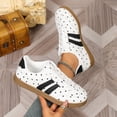 thumbnail image 3 of Polka Dot Sneakers Women Lace Up Flat Sneakers Low Profile Round Toe Dotted Sneaker Ladies Casual Dressy Sporty Shoes Daily Walking Soft Comfy Outdoor Footwear, 41, 3 of 5