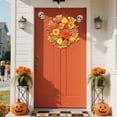 thumbnail image 2 of VINOIC Autumn Sunflower Wreath, Artificial Pumpkin and Fall Flowers for Thanksgiving Door Hanging Decor, 2 of 9