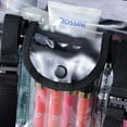thumbnail image 3 of Clear PVC Travel Makeup Cosmetic Bag with 6 External Pockets and Shoulder Strap, Black Trim, 3 of 4