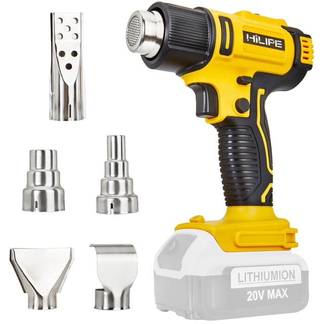 Pistola de calor inalámbrica HILIPE para batería DeWalt de 20 V, 550 °C