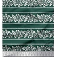 thumbnail image 1 of Soimoi Poly Georgette Fabric Leaves & Floral Block Fabric Prints by Yard 42 Inch Wide, 1 of 3