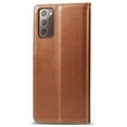 thumbnail image 4 of Galaxy Note 20 Cover, Note 20 Case, Allytech PU Leather Slim Fit Folding Stand Flip Cover with Credit Cards Magnetic Closure Shock-absorption Book Style Wallet Case for Samsung Galaxy Note 20,Brown, 4 of 8