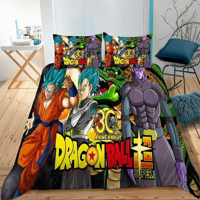 3D Cool Dragon Ball Z Bedding Bed Set Anime Bedding Bed Set Twin Full
