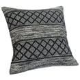 thumbnail image 3 of Ox Bay Marlee Gray/Black Diamond Striped Cotton Blend Adult Decorative Throw Pillow, 3 of 7