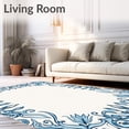 thumbnail image 2 of ODIKA 6x9 Machine Washable Non-Slip Area Rug, Elegant Botanical Swirl Symmetrical Enchanted Garden Tapestry Ultra Soft Rug, None, 529445, 2 of 7