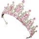 thumbnail image 3 of KAKOWELY Tiara nupcial de cristal, corona, tiara, tocado de boda, diadema de cumpleaños, accesorio para el cabello, 3 of 4
