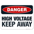 thumbnail image 1 of High Voltage Keep Away Sign, OSHA Danger Sign, 18x24 Aluminum, 1 of 1