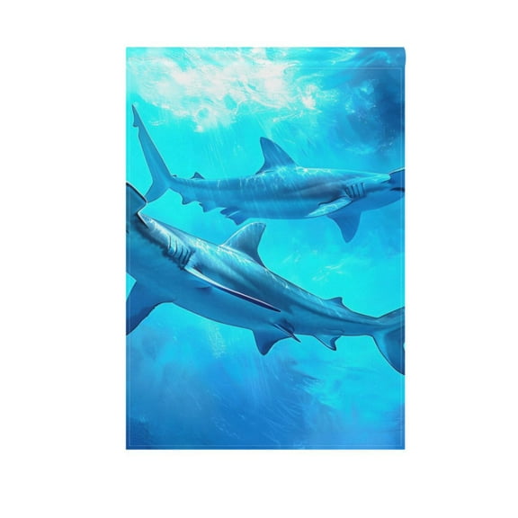 Hammerhead Sharks Swimming Garden Flag 12"x18" Double-Sided Yard Flags for Outside Outdoor All Seasonal Decoration