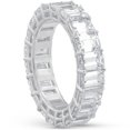 thumbnail image 2 of Pompeii 7ct Emerald Cut Diamond Platinum Eternity Wedding Ring Lab Grown ((F),VS1-VS2), 2 of 3