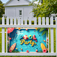 thumbnail image 4 of LUUFILx Pool Party Backdrop Banner Tropical Decorations Summer Event Outdoor Celebration Photo Booth Props Fun Background Party Supplies Vibrant Decor, 4 of 7