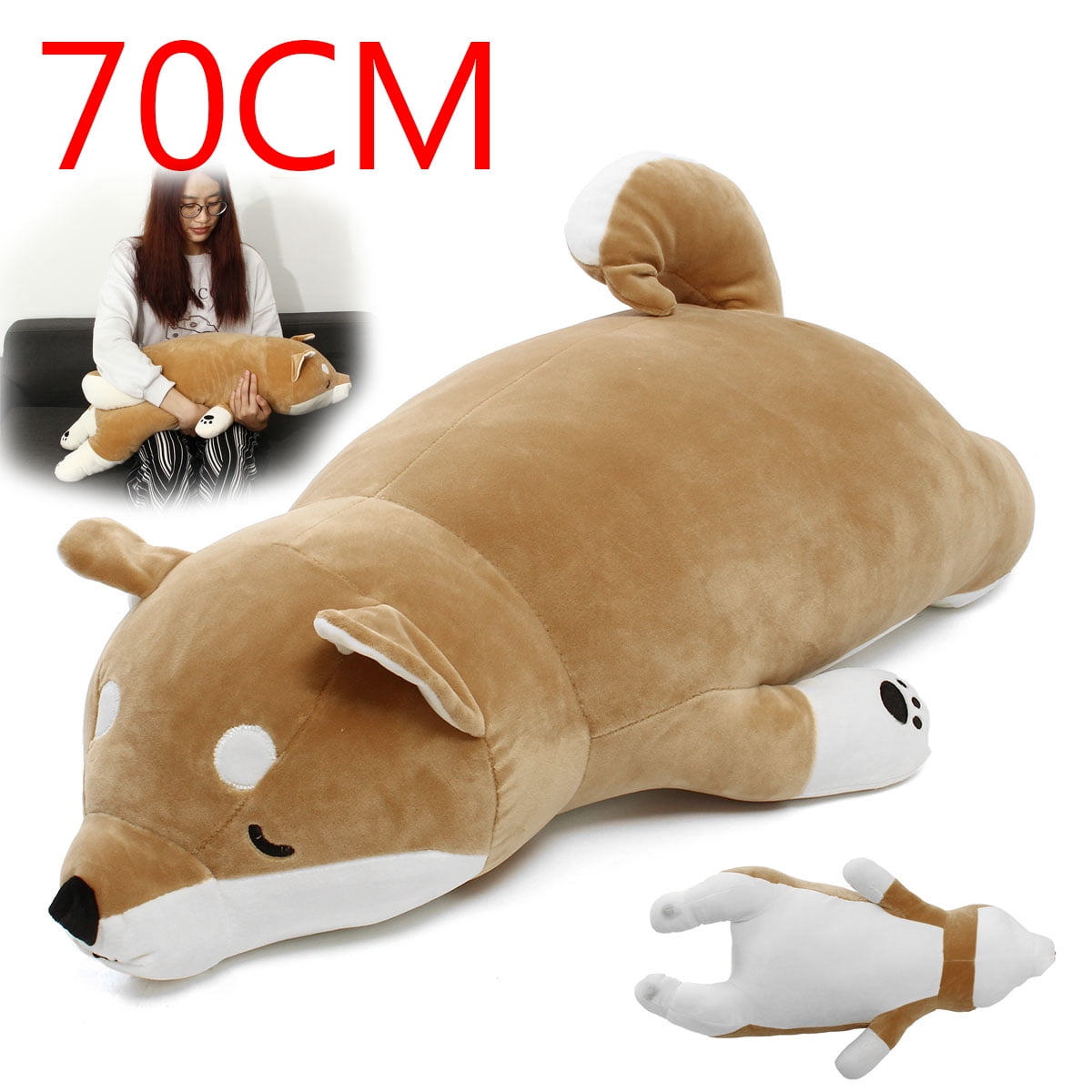 70cm Japanese Anime Shiba Inu Dog Plush Doll Soft Stuffed Animal Toy Cute Walmart