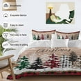 thumbnail image 3 of Merry Christmas Bedding Duvet Cover Set King 4 Pieces Xmas Tree Snowflake Red Buffalo Plaid Wood Grain Bedding Set with Zipper Closure,1 Comforter Cover 92x106 Inches 1 Flat Sheet & 2 Pillow Cases, 3 of 7