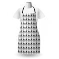 thumbnail image 3 of Abstract Apron, Bicolored Halftone Squares Rhombus Composition Print on Plain Backdrop, Unisex Kitchen Bib with Adjustable Neck for Cooking Gardening, Adult Size, White Charcoal Grey, by Ambesonne, 3 of 4