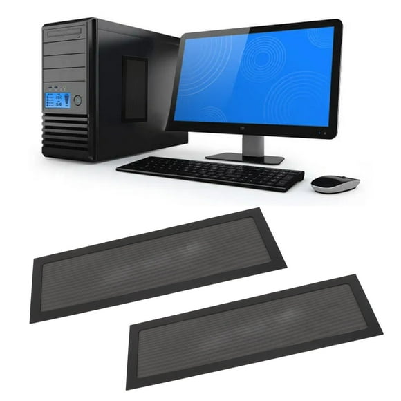 2pcs PC Fan Dirt Filter Magnetic Frame Fine Mesh PVC Computer Fan Filter Grills for Computer Cooler Fan PSU 4.72x14.17in
