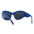 thumbnail image 3 of Women's Wrap Butterfly Cat Eye Sunglasses Modern Aerodynamic Design UV400 Blue, 3 of 4