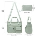 thumbnail image 6 of 2-Piece Small Canvas Tote Bag Set for Women – Versatile Laptop & Work Bags with Crossbody, Shoulder & Hobo Messenger Carrying Options – Perfect for Travel, Gym & Daily Use, 6 of 7