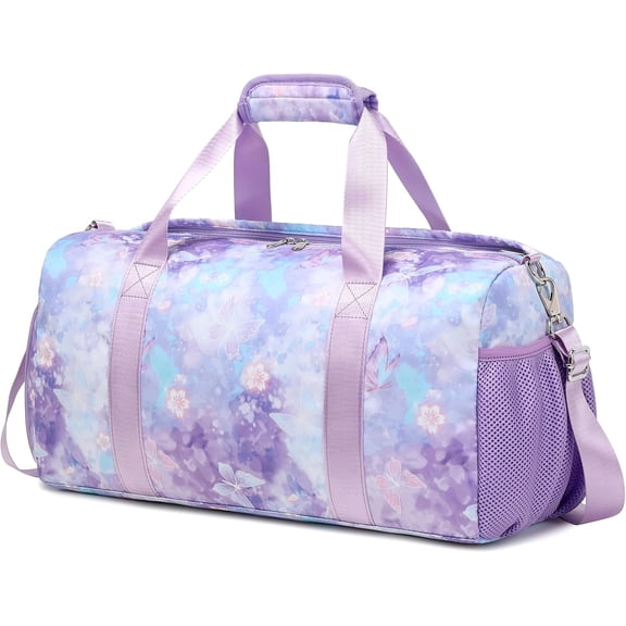Dance Duffle Bag for Girls  Gym Bags with Wet Pocket Shoes Compartment Overnight Travel Duffel Bag for Girl Teens
