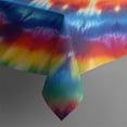 thumbnail image 3 of Colorful Tie Dye Floral Mandala Rectangle Tablecloth 60"x84",Waterproof Polyester Rectangle Table Cloth, Wipeable Spillproof Polyester Tablecloth for Dining, Camping, Indoor and Outdoor, 3 of 5