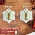 thumbnail image 3 of 3drose, Brown Baby Rabbit, 3 inch Snowflake Porcelain Ornament, 3 of 7