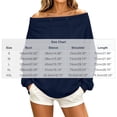 thumbnail image 4 of Women's Sweatshirts Crewneck Off Shoulder Sweatshirt with Pocket Casual Loose Fit Daily Outfits Fall Winter Tops, 4 of 10